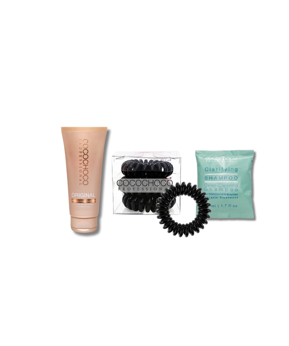 Starterpack - Original brazilian keratin 100ml + Clarifying Shampoo 50ml + Premium Haar Elastiek